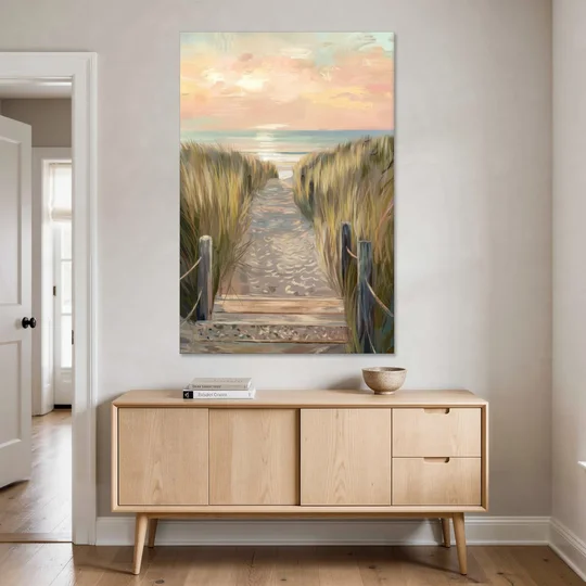 Seaside Coastal Path - Canvas Wall Art - Coffee Table - 40x60