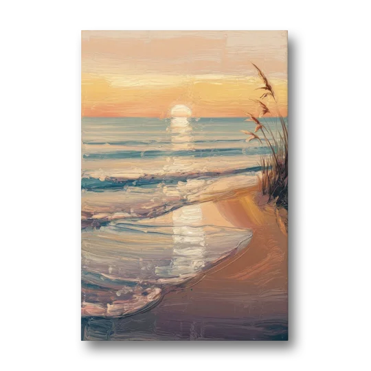 Seaside Coastal Sunrise - Canvas Wall Art - Front