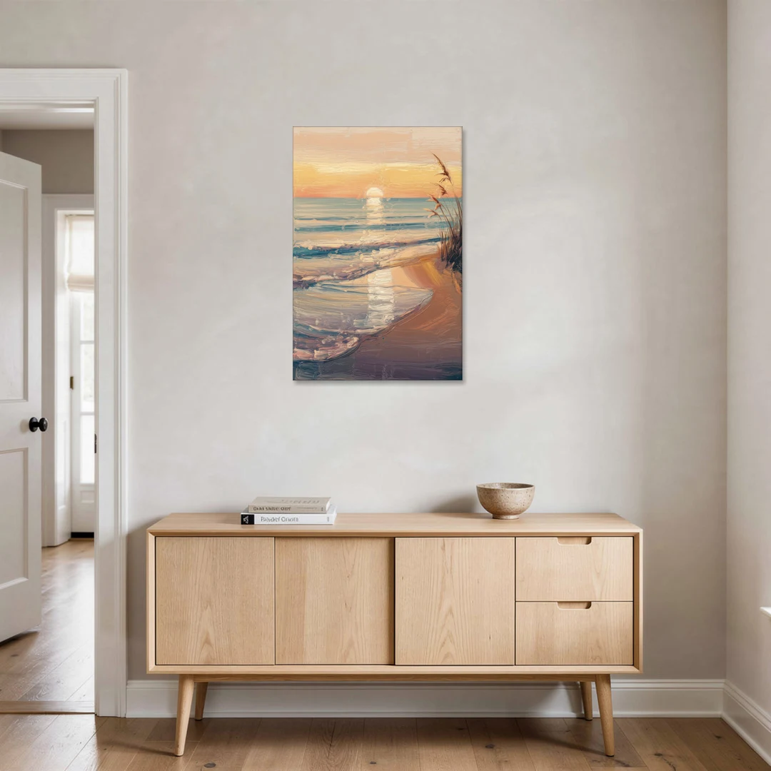 Seaside Coastal Sunrise - Canvas Wall Art - Coffee Table - 24x36