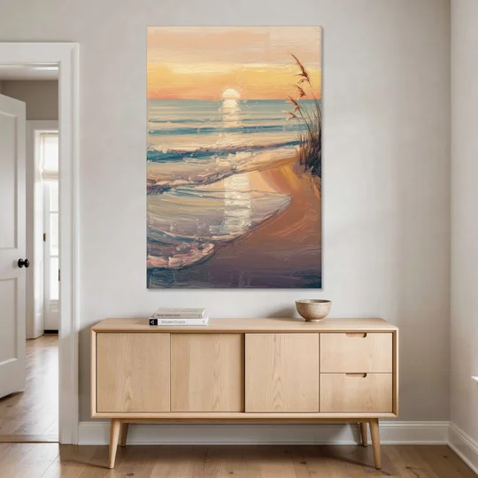 Seaside Coastal Sunrise - Canvas Wall Art - Coffee Table - 40x60