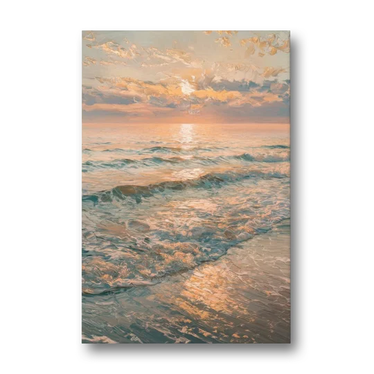 Seaside Golden Hour - Canvas Wall Art - Front