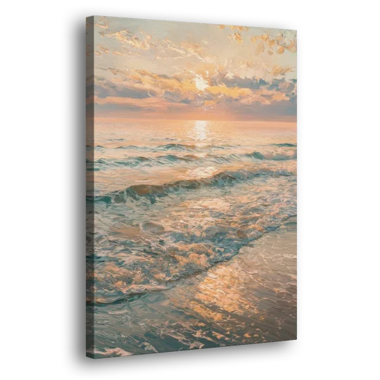 Seaside Golden Hour - Canvas Wall Art - Side