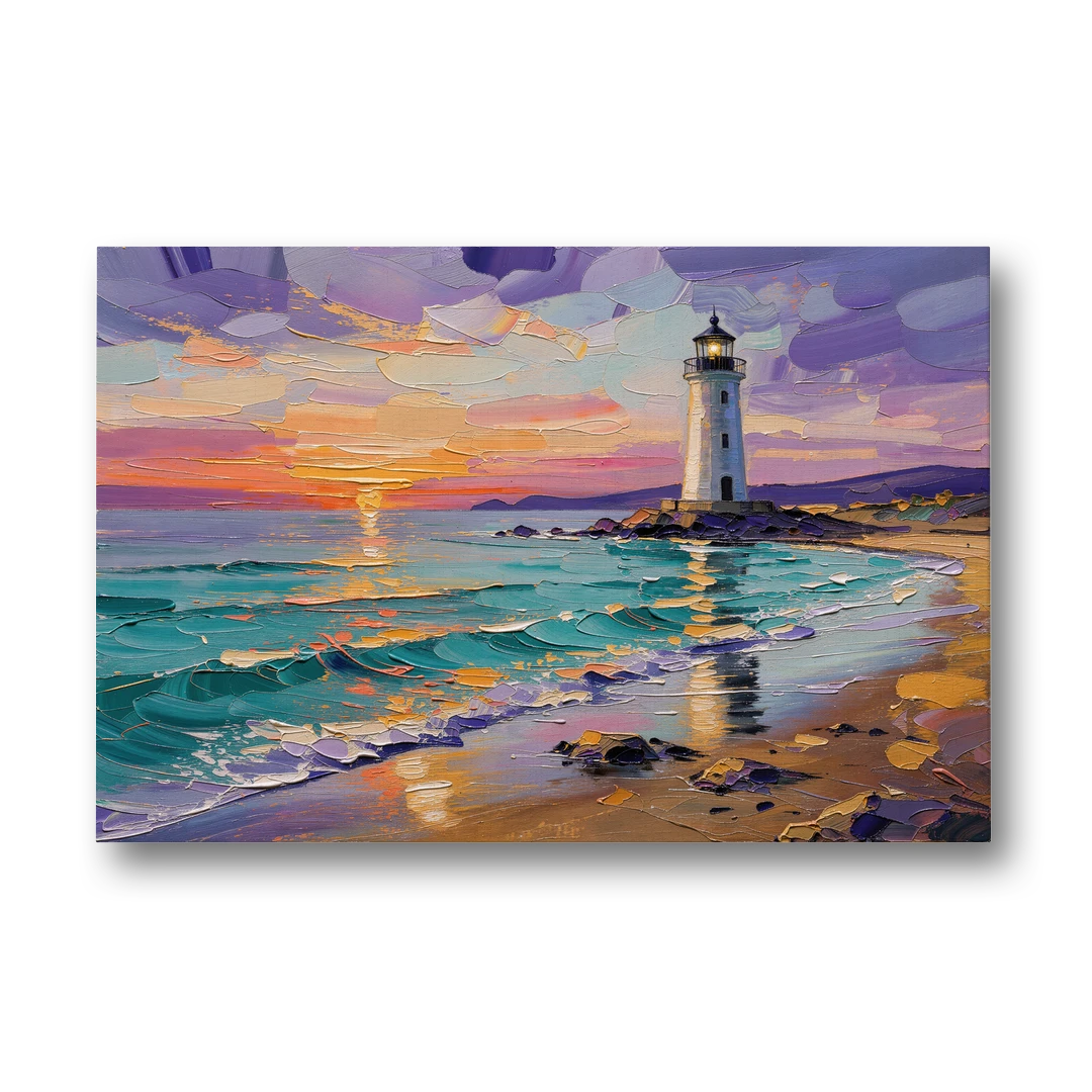Seaside Lighthouse View - Canvas Wall Art - Front