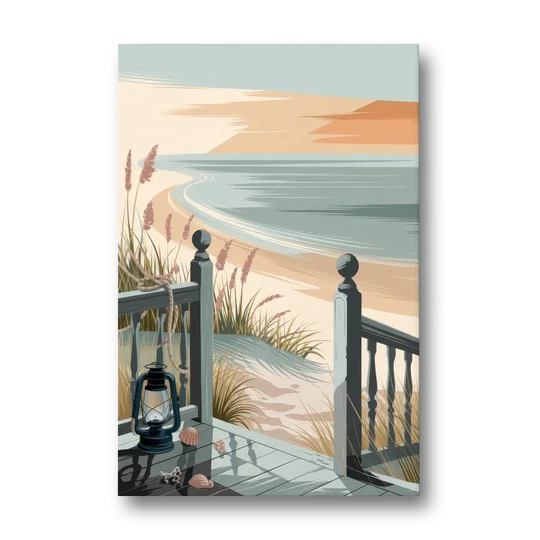 Seaside Nautical Charm - Canvas Wall Art - Front