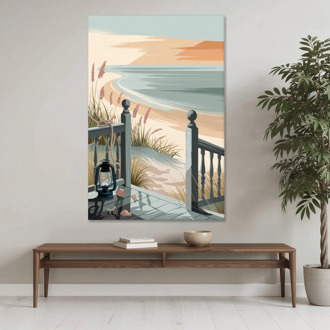 Seaside Nautical Charm - Canvas Wall Art - Coffee Table - 40x60