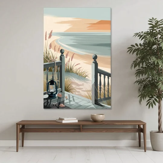 Seaside Nautical Charm - Canvas Wall Art - Coffee Table - 40x60