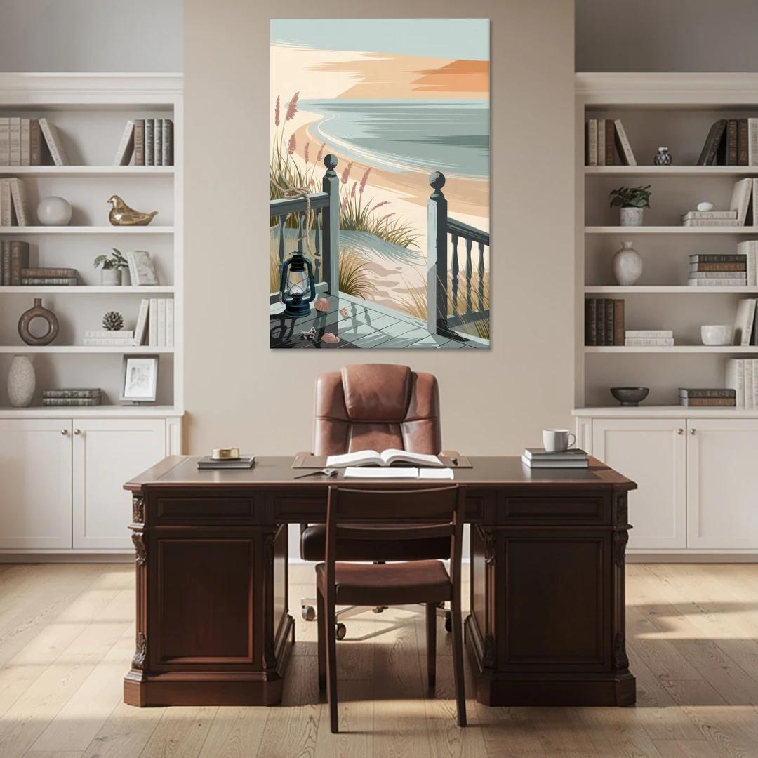 Seaside Nautical Charm - Canvas Wall Art - Office - 40x60
