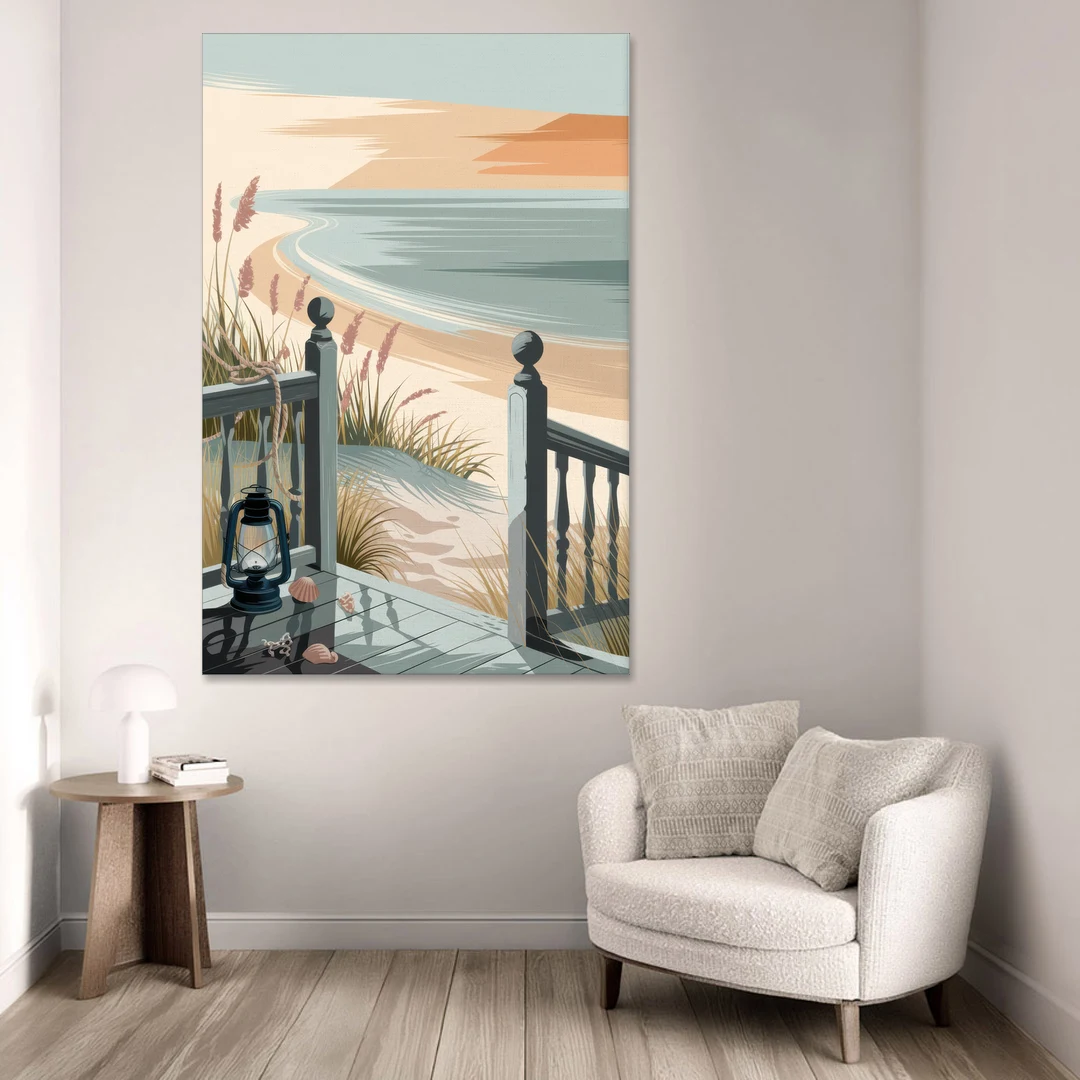 Seaside Nautical Charm - Canvas Wall Art - Sofa - 40x60