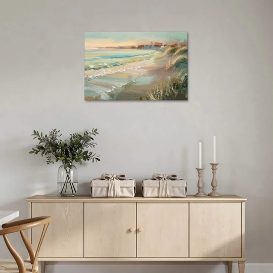 Seaside Shoreline Escape - Canvas Wall Art - Coffee Table - 36x24