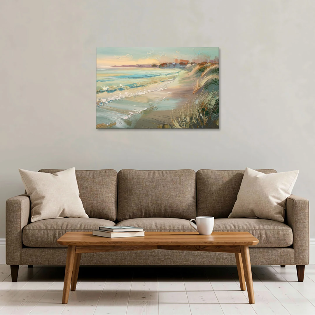 Seaside Shoreline Escape - Canvas Wall Art - Sofa - 36x24
