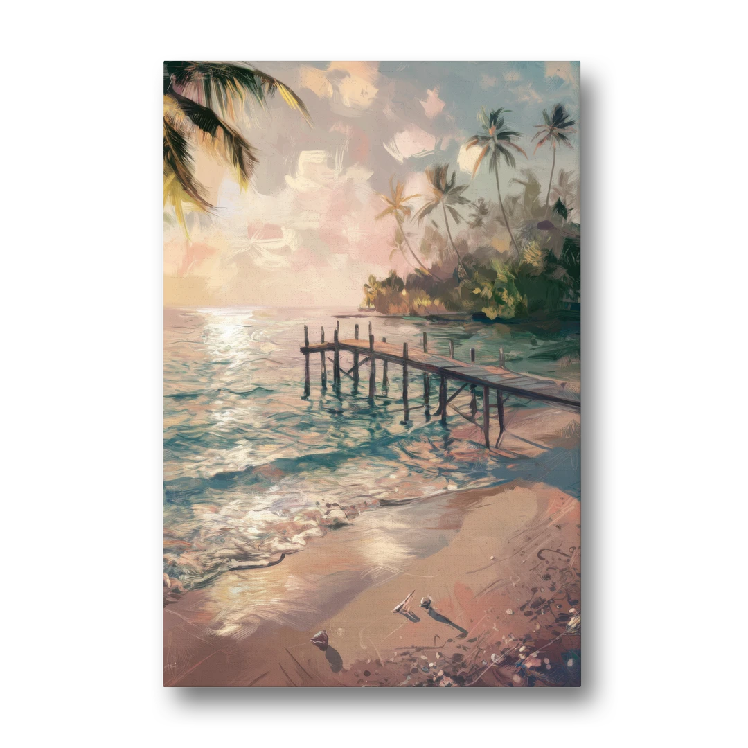 Seaside Tranquil Waters - Canvas Wall Art - Front