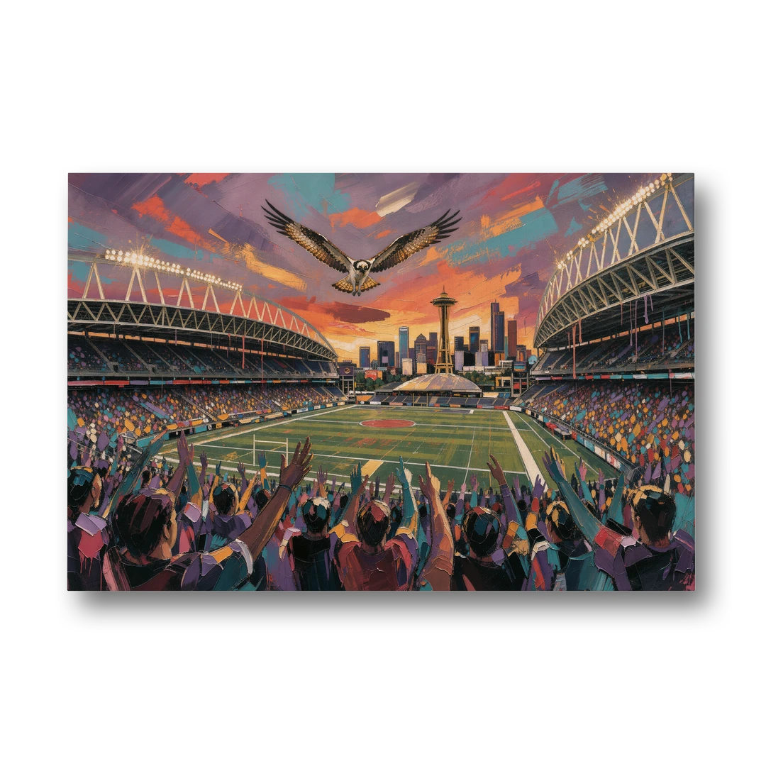 Seattle Sports Fans Unite - Canvas Wall Art - Front