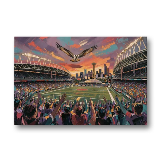 Seattle Sports Fans Unite - Canvas Wall Art - Front