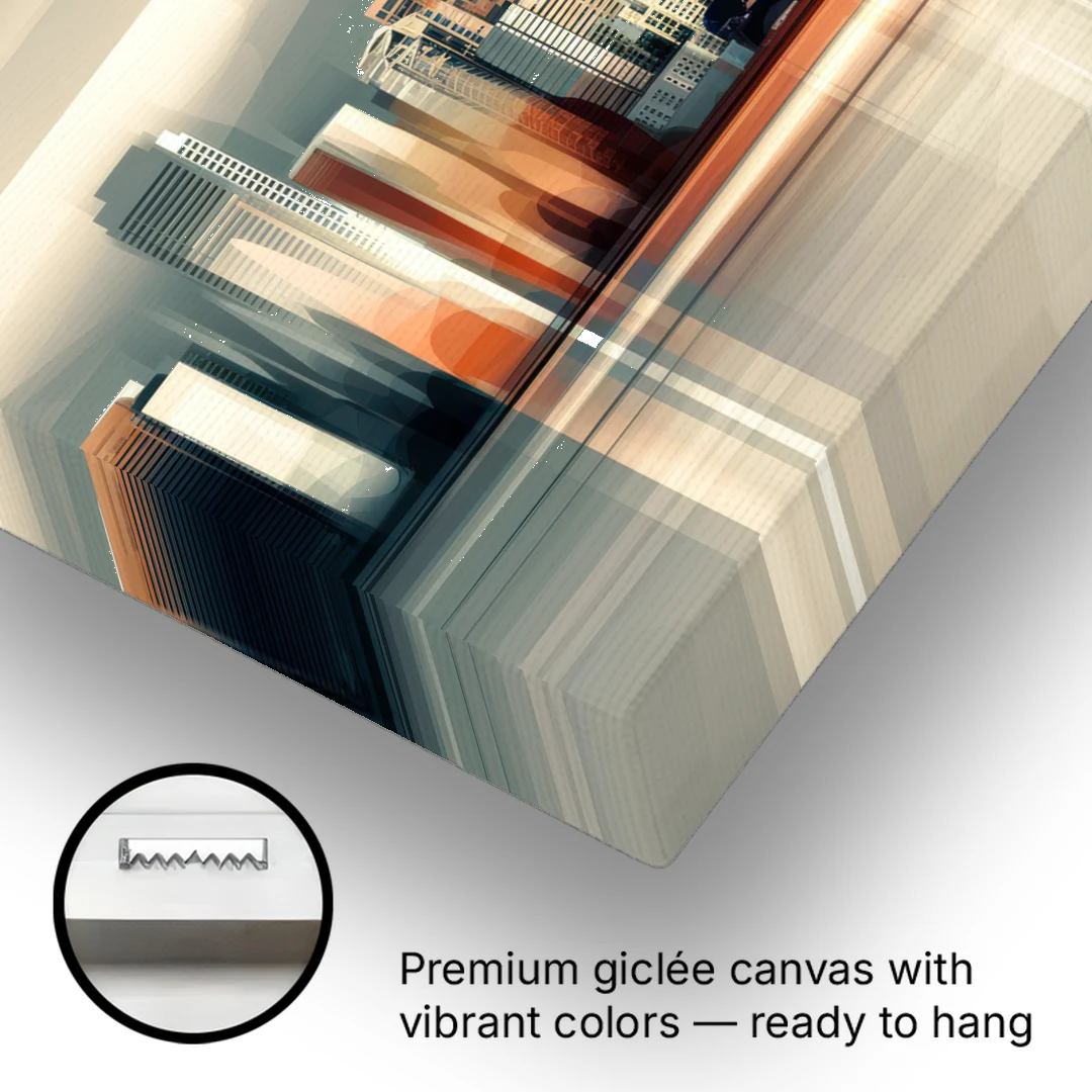 Seattle Urban Landscape - Canvas Wall Art - Gallery Wrap Corner