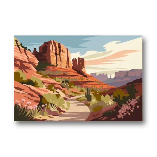 Sedona Canyon Trail Serenity - Canvas Wall Art - Front