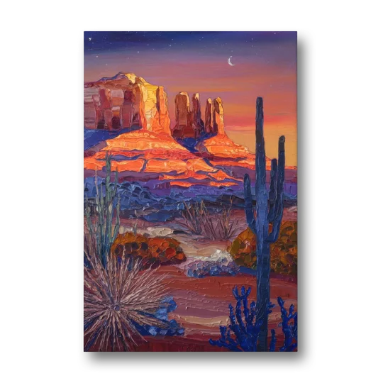 Sedona Desert Twilight - Canvas Wall Art - Front