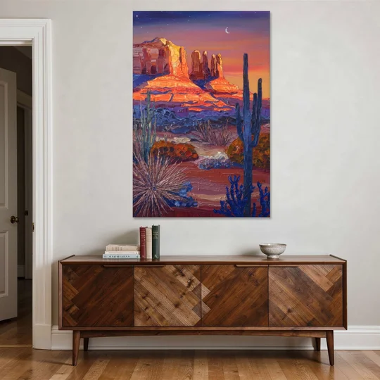 Sedona Desert Twilight - Canvas Wall Art - Coffee Table - 40x60