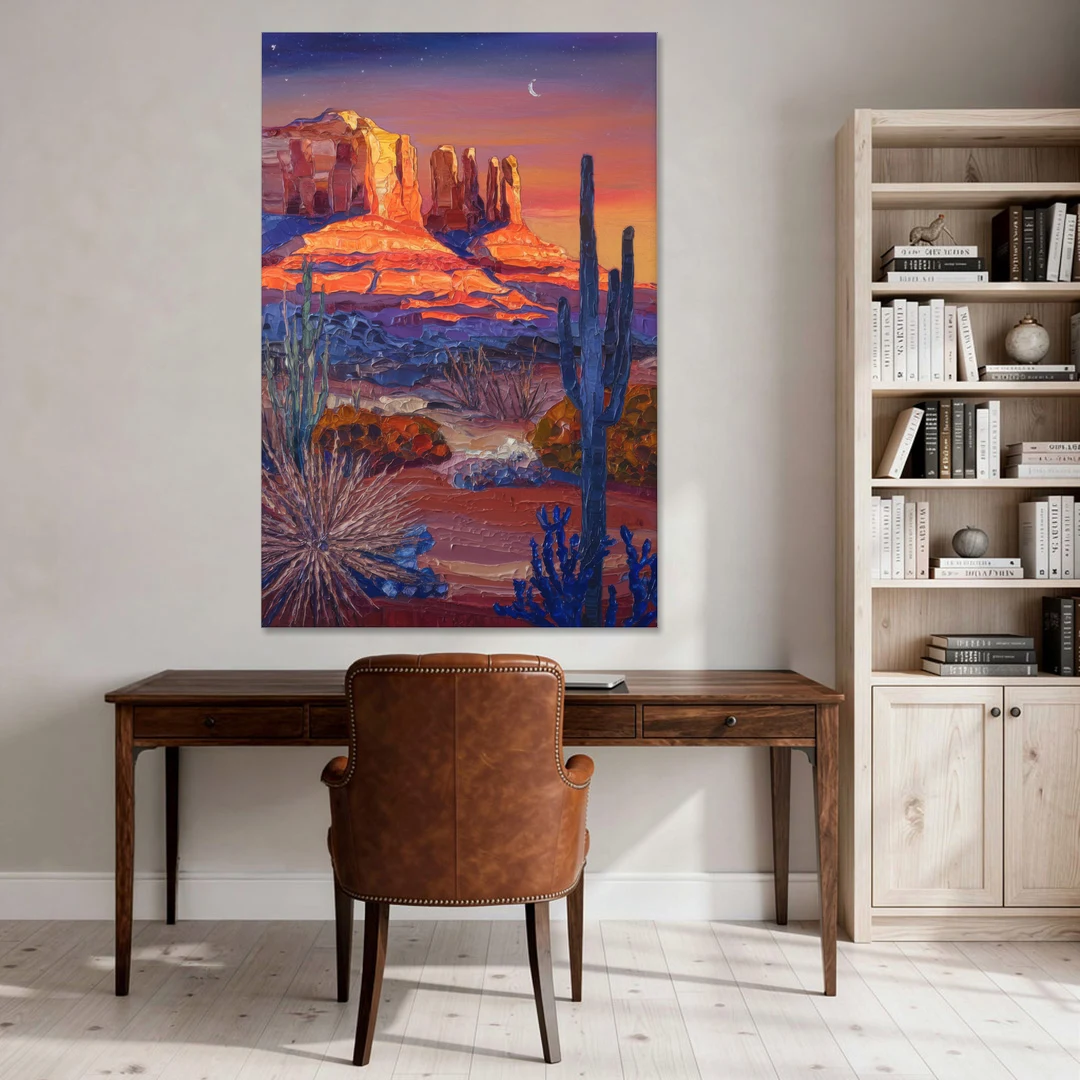 Sedona Desert Twilight - Canvas Wall Art - Office - 40x60