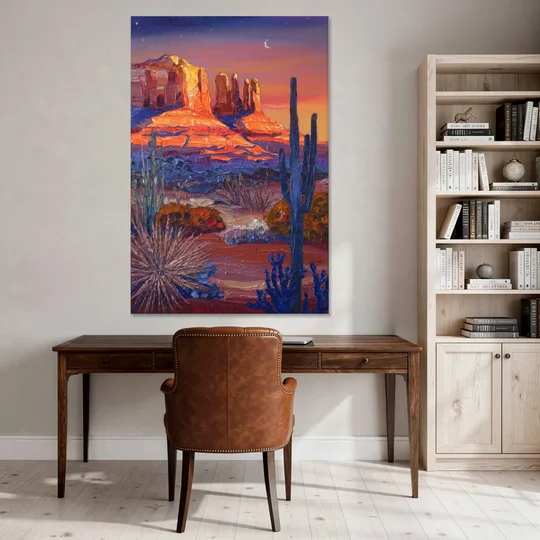 Sedona Desert Twilight - Canvas Wall Art - Office - 40x60