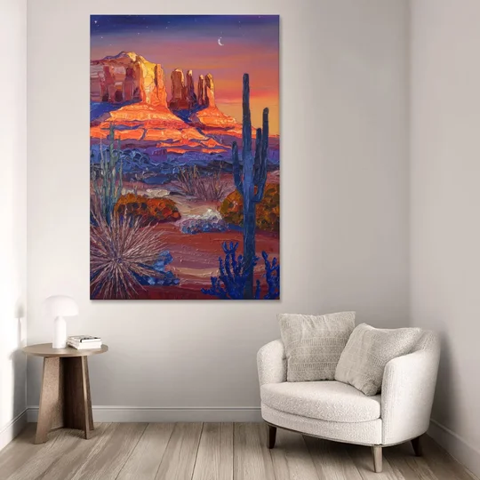 Sedona Desert Twilight - Canvas Wall Art - Sofa - 40x60
