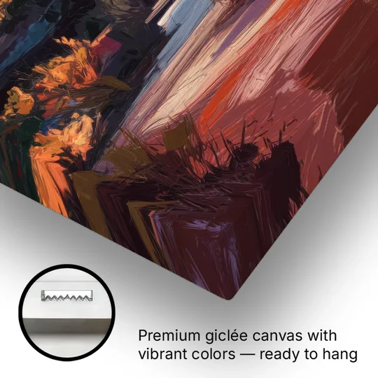 Sedona Evening Sky Glow - Canvas Wall Art - Gallery Wrap Corner
