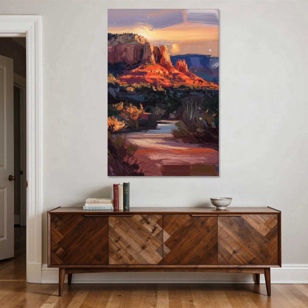 Sedona Evening Sky Glow - Canvas Wall Art - Coffee Table - 40x60
