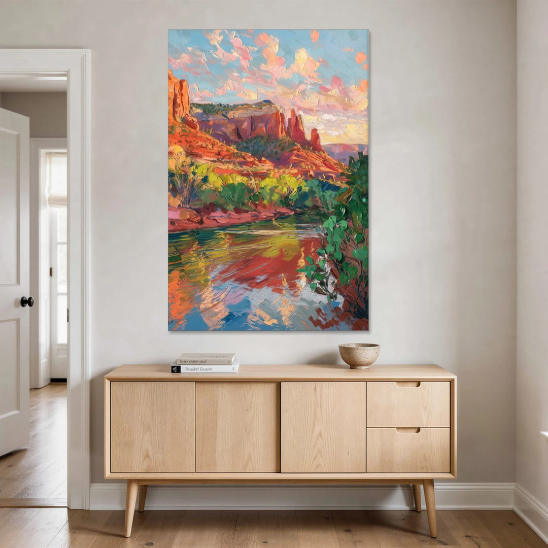 Sedona Scenic Canyon Vibes - Canvas Wall Art - Coffee Table - 40x60