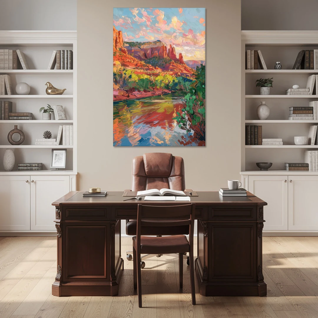 Sedona Scenic Canyon Vibes - Canvas Wall Art - Office - 40x60