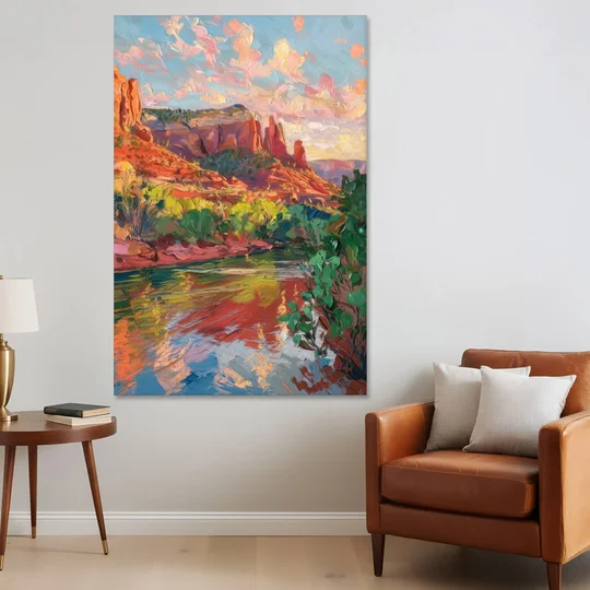 Sedona Scenic Canyon Vibes - Canvas Wall Art - Sofa - 40x60