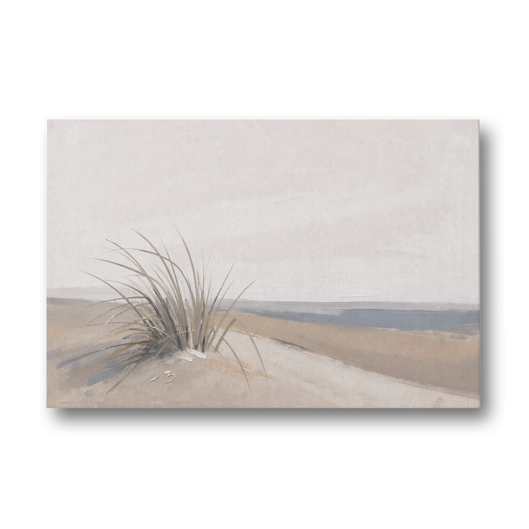 Set of 2 Wall Art with Windblown Dune Grass - Canvas Wall Art - Front