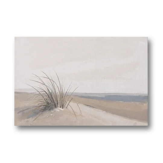 Set of 2 Wall Art with Windblown Dune Grass - Canvas Wall Art - Front