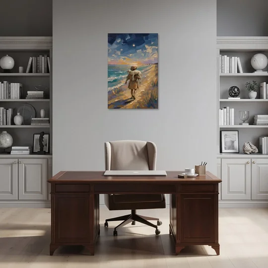 Christian Shepherd Carrying the Lamb - Canvas Wall Art - Office - 24x36