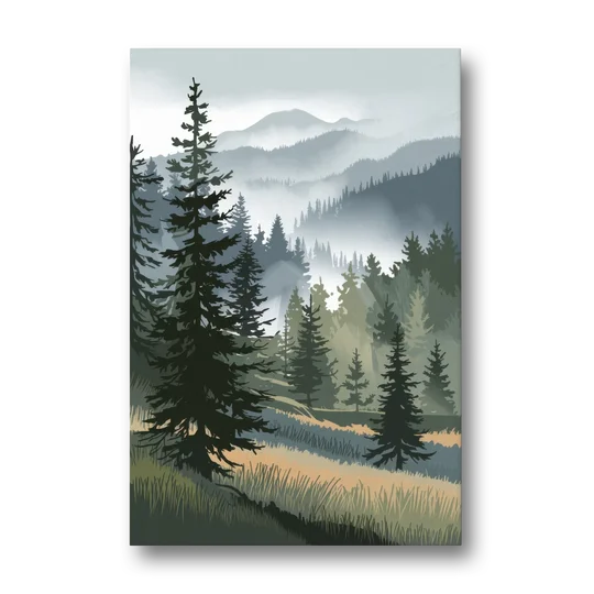 Sitka Evergreen Landscape - Canvas Wall Art - Front