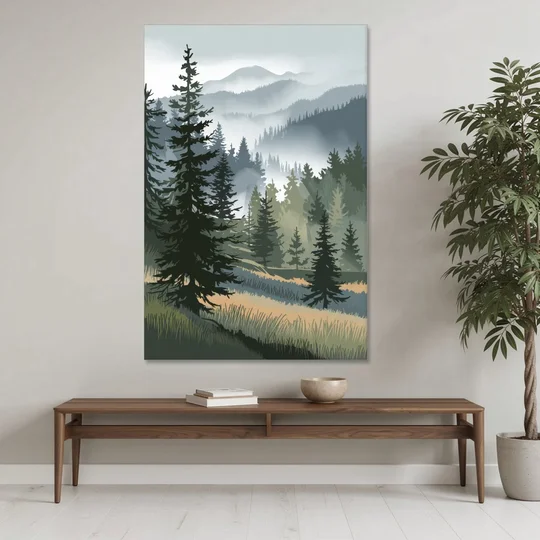 Sitka Evergreen Landscape - Canvas Wall Art - Coffee Table - 40x60