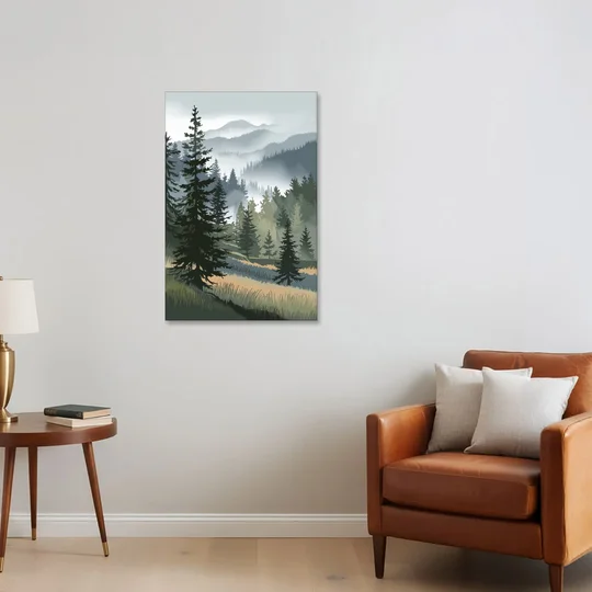 Sitka Evergreen Landscape - Canvas Wall Art - Sofa - 24x36
