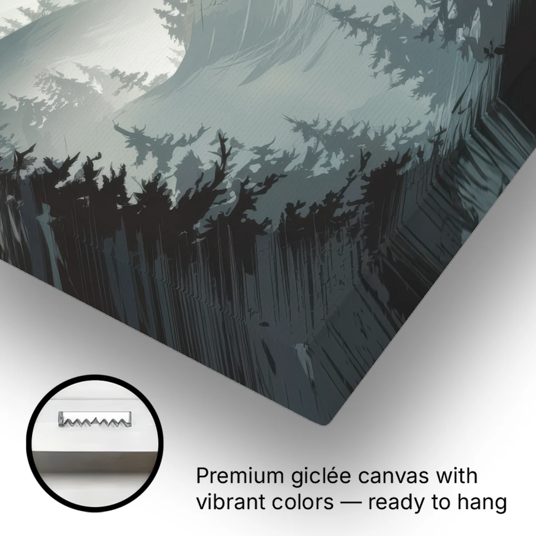 Sitka Misty Mountains - Canvas Wall Art - Gallery Wrap Corner