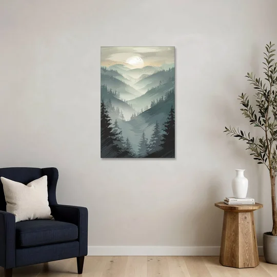 Sitka Misty Mountains - Canvas Wall Art - Sofa - 24x36