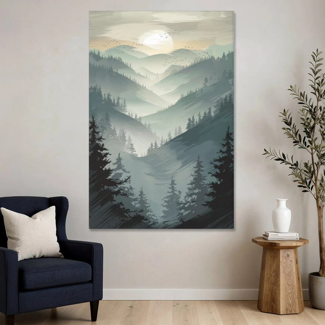 Sitka Misty Mountains - Canvas Wall Art - Sofa - 40x60