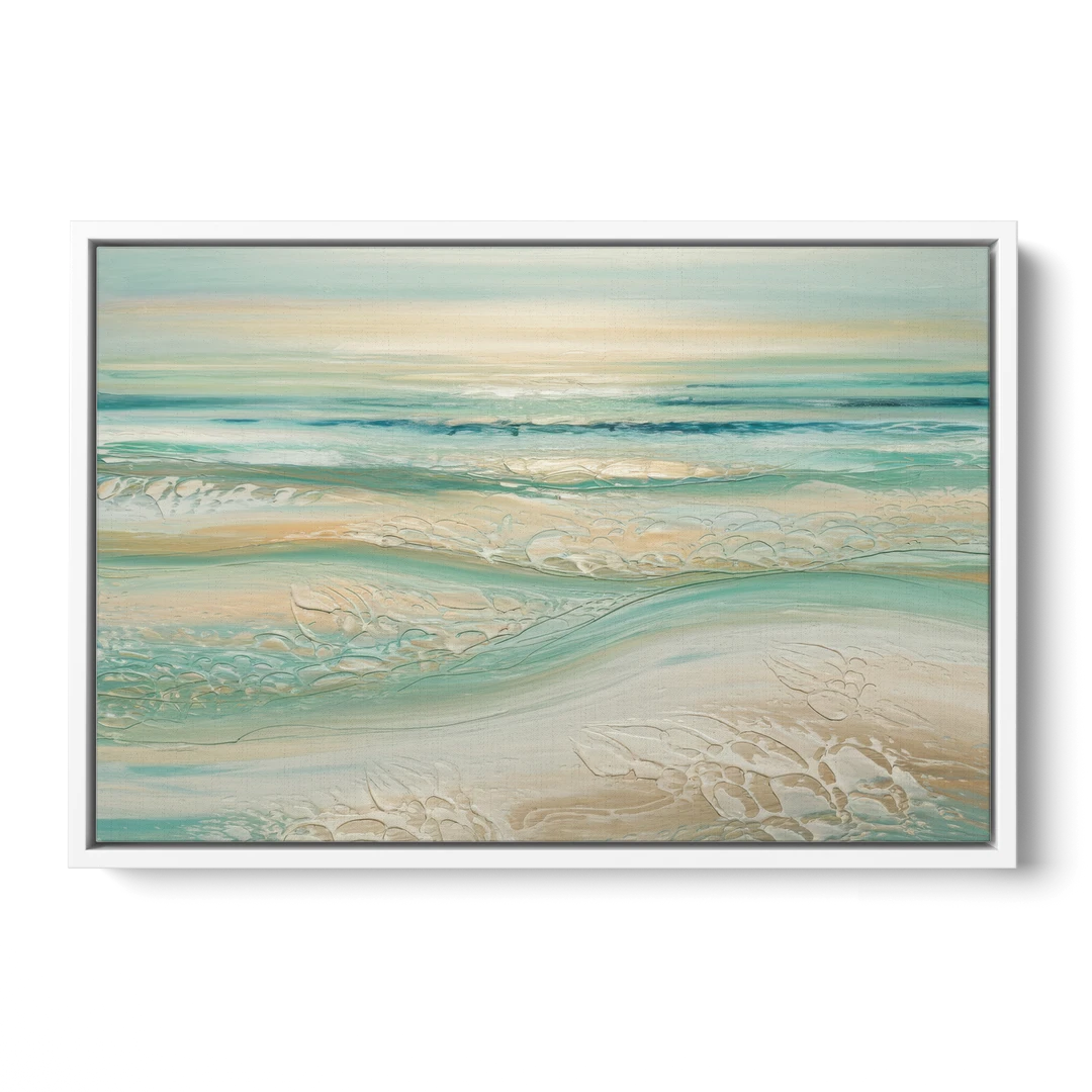 Sitka Ocean Breeze - White Framed Canvas Wall Art - Front
