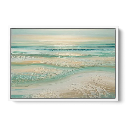 Sitka Ocean Breeze - White Framed Canvas Wall Art - Front