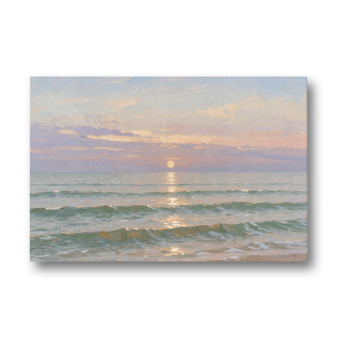Soothing Moon Path at Twilight for the Bedroom - Canvas Wall Art - Front