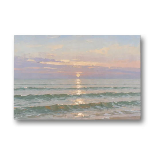 Soothing Moon Path at Twilight for the Bedroom - Canvas Wall Art - Front