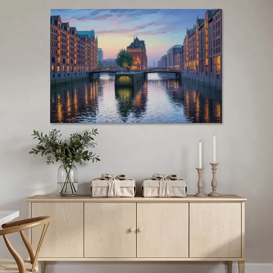 Speicherstadt Dreams - Canvas Wall Art - Coffee Table - 60x40