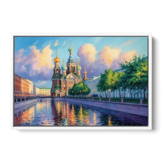 Spilled Blood Splendor - White Framed Canvas Wall Art - Front