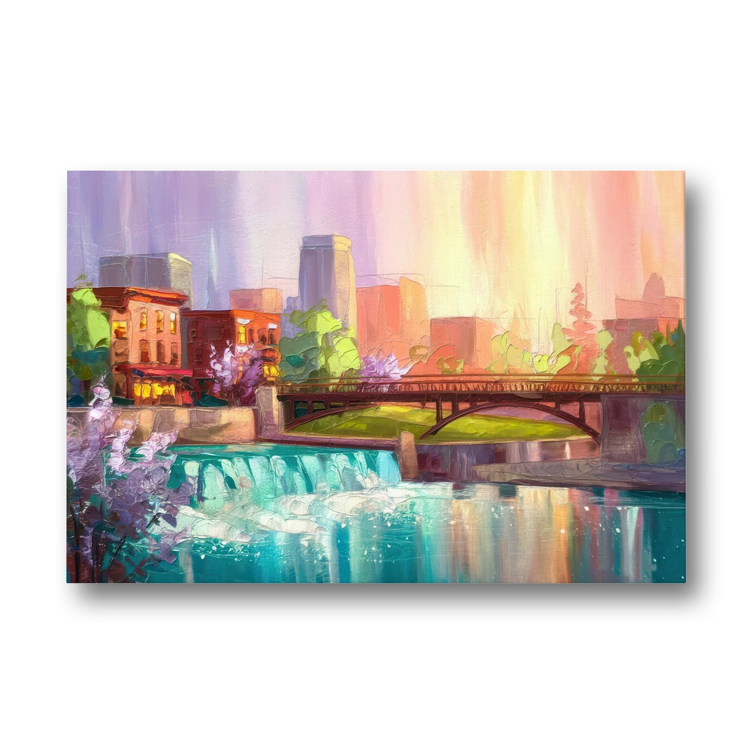 Spokane Downtown Charm - Canvas Wall Art - Front
