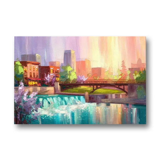 Spokane Downtown Charm - Canvas Wall Art - Front