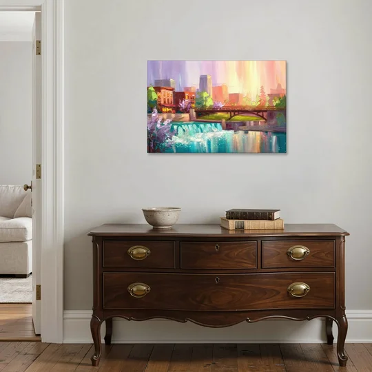Spokane Downtown Charm - Canvas Wall Art - Coffee Table - 36x24