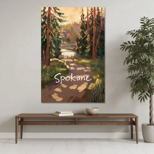 Spokane Nature Trails - Canvas Wall Art - Coffee Table - 40x60