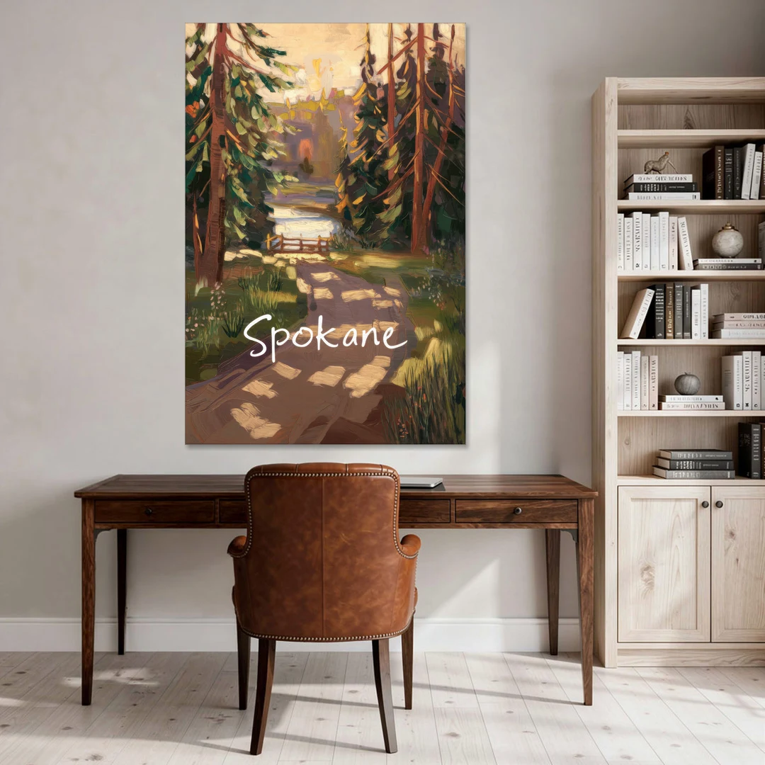 Spokane Nature Trails - Canvas Wall Art - Office - 40x60