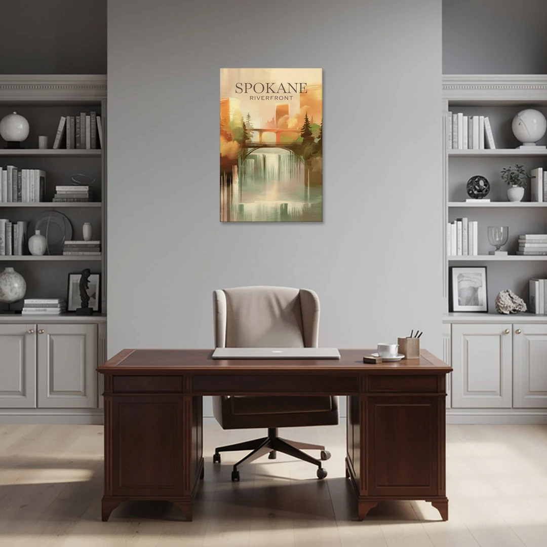 Spokane Riverfront Views - Canvas Wall Art - Office - 24x36
